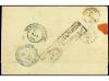 ✉ ESPAÑA. Ed. 24. 1854 (13 Agosto). BARCELONA a LIVORNO (Ita