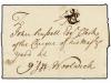 ✉ GIBRALTAR. 1734. GIBRALTAR to WOOLWICH. Entire letter with