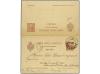 ✉ ESPAÑA ENTEROS POSTALES. Ed. 33. 1898. BARCELONA a FRANCIA