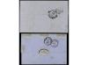 ✉ FRANCIA. 1861-62. 2 covers with 20 + 20 cts and 40 cts sta