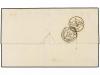 ✉ CHINA. 1872. SHANGHAE to LYON (France). Folded cover frank