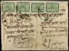 ✉ NEPAL. Mi. 39 (4), 40. 1932 (April). KATHMANDU. Registered