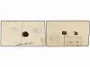 ✉ INDIA INGLESA. 1879. Two postal stationary envelopes uprat