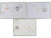 ✉ DINAMARCA. 1866-67. DANMARK to FRANCE. 3 covers sent via L