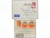 ✉ LIBERIA. 1939. Four AIR MAIL covers to Europe. 
