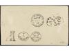 ✉ GRENADA: GRENADINAS. 1899. GRENADA to U.S.A. 1/2 d. and 1 