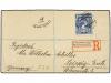 ✉ FALKLAND. 1900. FALKLAND to GERMANY. 2/6 sh. blue tied by 