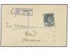 ✉ FALKLAND. 1914. PORT STANLEY to GERMANY. 3 sh. green. Regi