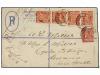 ✉ RODESIA-NYASSALAND. 1908. GWELO to ENGLAND. 4 d. registere