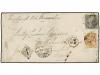 ✉ BIRMANIA. 1862. RANGOON to GREAT BRITAIN. Envelope franked