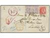 ✉ BIRMANIA. 1903. RANGOON to LONDON. Envelope franked with I