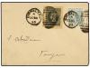 ✉ GIBRALTAR. 1893. GIBRALTAR to TANGER. 5 cts. green and 5 c