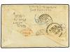 ✉ CEILAN. Yv. 54+57. 1876 (Feb. 16). Cover to a Ship's Capta