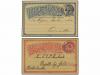 ✉ COSTA RICA. 1910-29. Cuatro Enteros Postales 2 cts. azul, 