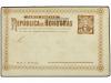 ✉ HONDURAS. 1896. AMAPALA a ALEMANIA. Entero Postal doble de