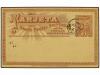 ✉ URUGUAY. 1898. MONTEVIDEO a LONDRES. Entero Postal doble d