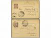 ✉ PORTUGAL: AZORES. 1890-1908. Cuatro Enteros Postales de 10