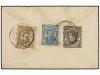 ✉ MACAO. 1882. LISBOA a MACAO. 5 reis negro, 25 reis bistre 