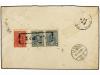 ✉ BOLIVIA. 1900. LA PAZ a SUIZA. 1 ctvo. (3), 2 ctvos. (2), 