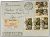 ✉ GABON. 1937. MAYUMBA a FRANCIA. 25 cts. y 75 cts. (7). Car