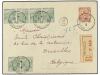 ✉ MONACO. 1919. MÓNACO a BÉLGICA. Entero postal de 10 cts. r