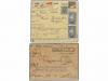 ✉ YUGOSLAVIA. 1916-21. Conjunto de 3 recibos de paquetes pos