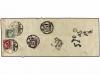 ✉ CHINA. (1910 ca.). TIENTSING. 20 cts. rojo y 10 cts. verde