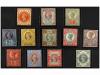 GRAN BRETAÑA. 1887-92. Complete set 1/2 to 1 sh. well center