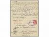 ✉ NICARAGUA. 1908. Intact 10pf. + 10pf. postal stationery ca