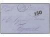 ✉ BRASIL. Sc. 53 (2) y 57. 1874. RIO GRANDE a FIGUEIRA. 10 r