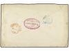 ✉ COLOMBIA. 1894. BARRANQUILLA a LONDRES. 10 ctvos. (4). Mat