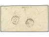 ✉ CHILE. Sc. 17. 1874. SANTIAGO a FRANCIA. 5 cts. rojo pagan