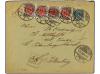 ✉ DINAMARCA. 1898. COPENHAGEN to ST. PETERSBURG. 4 ore and 8