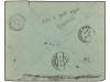 ✉ YUGOSLAVIA. 1927. SPLIT to PARIS. 3 d. blue (2), redirecte