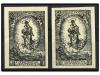 (*) LIECHTENSTEIN. 1921. 80 He. and 2 Kr. black. Imperforate