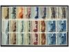 ° LIECHTENSTEIN. Mi. 224/37 (4). 1944. Complete set. Block o