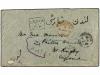 ✉ IRAN. 1903. CHIBAZ to LONDON. 12 ch. blue registered, arri