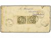 ✉ PORTUGAL. Af. 48 (2), 58. 1884. FUNCHAL (Madeira) a PLERET