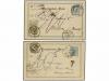 ✉ AUSTRIA. 1900-03. 4 postal stationary with swiss postage d