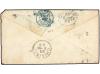 ✉ PERU. Sc. 26. 1886. LIMA a ITALIA. 10 ctvos. gris, tasada 