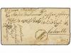 ✉ BIRMANIA. 1877. PROME to CALCUTA. Registered envelope with
