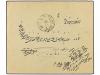 ✉ IRAN. Mi. 186, 188 (2). 1904. 2 ch. grey and vertical pair