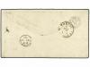 ✉ ITALIA. 1870. LIVORNO a GRAN BRETAÑA. 20 cent. azul (3). R