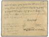 ✉ NEPAL. Native envelope franked with 16 p. violet of the 19