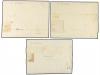 ✉ ESPAÑA. 1846-51. Tres cartas con marcas A de Abono de LA C