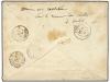 ✉ INDIA FRANCESA. Sc. 20. 1873 (July 12). Double rate cover 