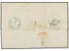¿ NORUEGA. 1857. ALESUND to SANTANDER (Spain). Folded letter