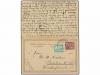 ✉ EGIPTO. 1909. Stationery double card "2 Milliemes" on 3 M.