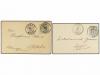 ✉ MARRUECOS FRANCES. 1896-1907. Seis enteros postales circul
