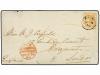 ✉ COSTA DE ORO. 1876. Envelope to LONDON, franked with 1875 